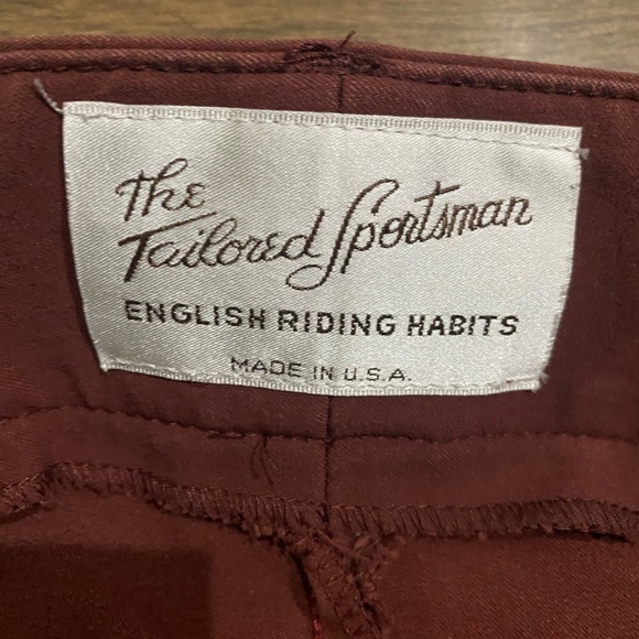 Tailored Sportsman Rust English riding Breeches size 32 R leather knee patches - Picture 5 of 9